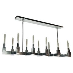 Lampadario moderno cromato