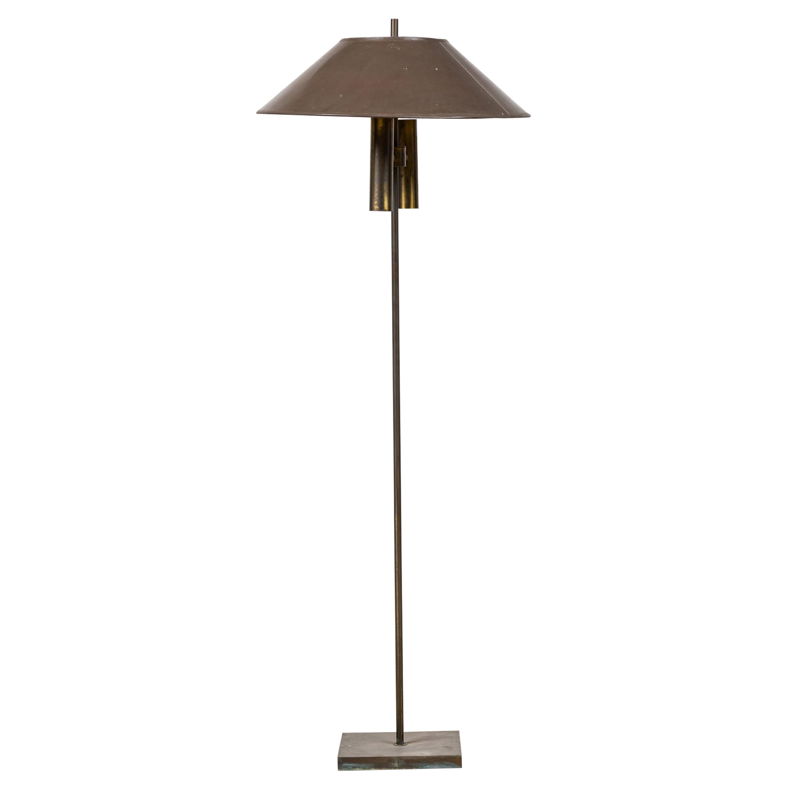 George Kovacs American Mid-Century Bronze Patinated Floor Lamp