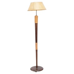 Italian Modern Parchment Shade Floor Lamp, Borsani, 1960s