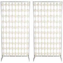 Pair of Aluminum Framed Don Harvey "Bone" Screens 11
