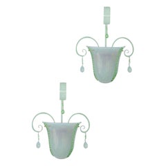Pair of Murano Glass Wall Lights, Sconces