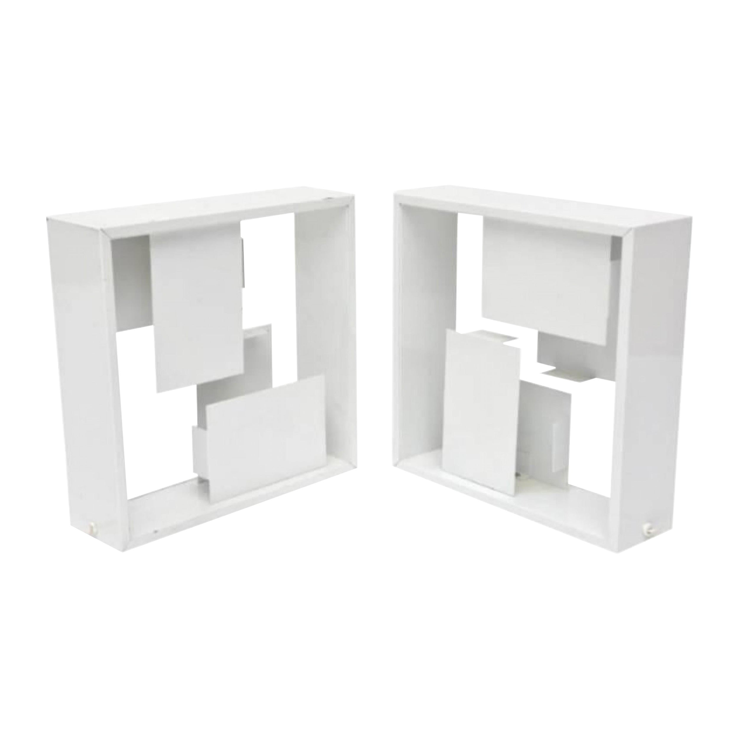 Set of 3 Italian Modern White Table Lamps/ Wall Lights, Gio Ponti