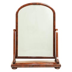 American Victorian Mahogany Shaving / Vanity Mirror