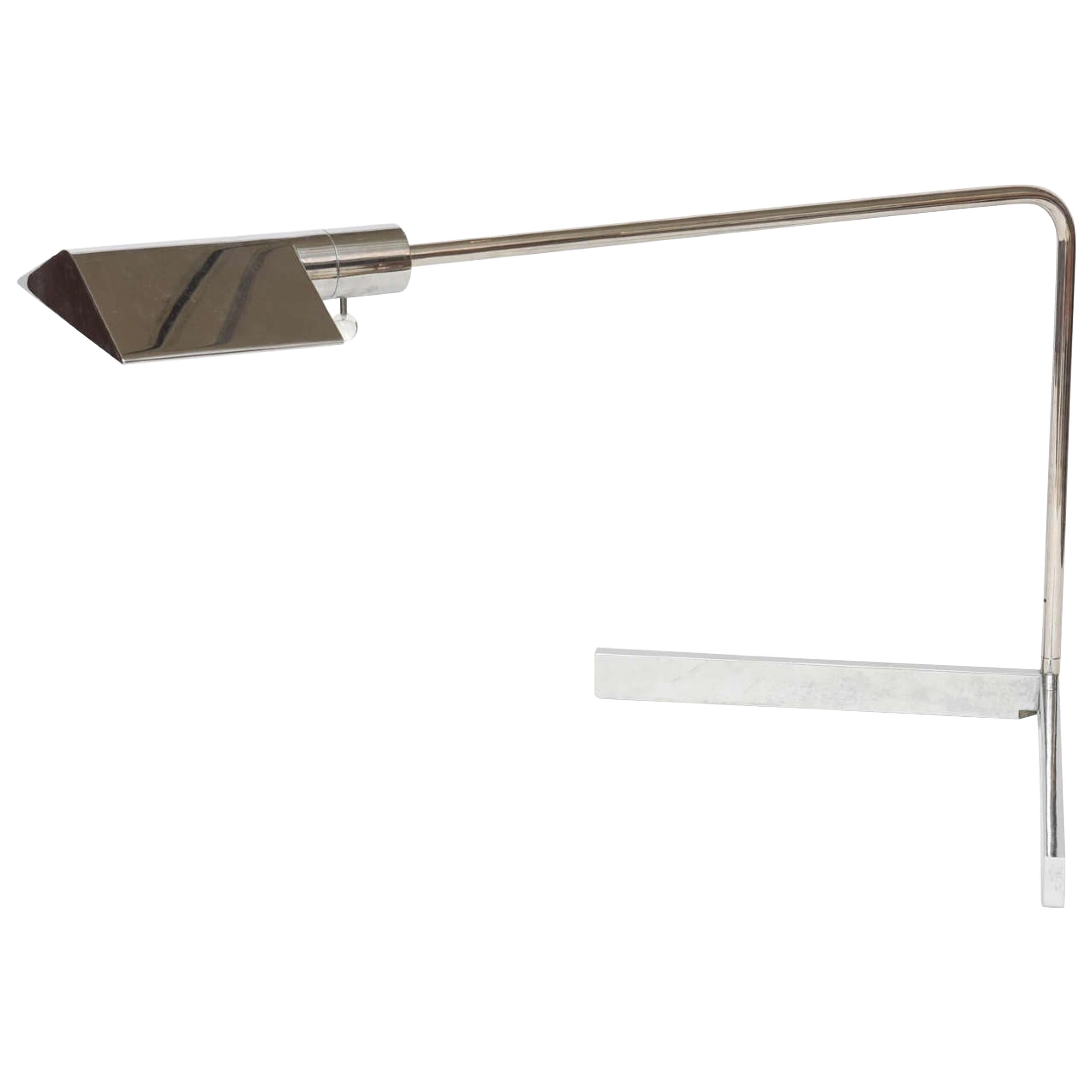 Frühe Cedric Hartman Amerikanische moderne polierte Chrom-Schreibtischlampe