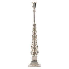A James Mont, grande lampe en argent du milieu du siècle dernier