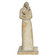 1930 Angelo Biancini Ceramiche Morelli Escultura Marfil Cerámica Maternidad