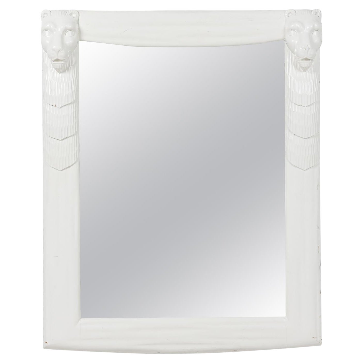 Miroir en laque blanche de style John Dickinson