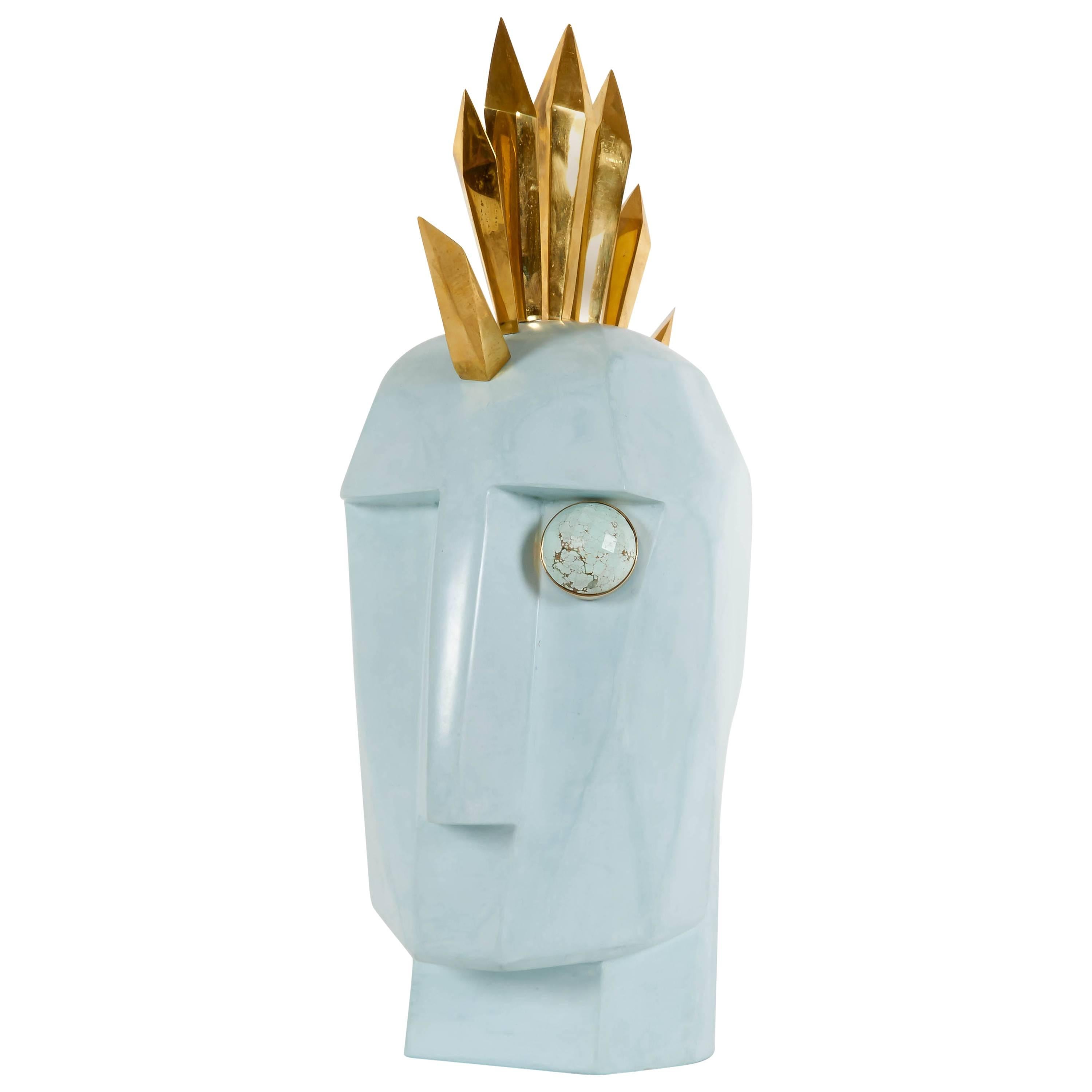 Kelly Wearstler, Faceted Spike and Eye Head Trip Sculpture For Sale