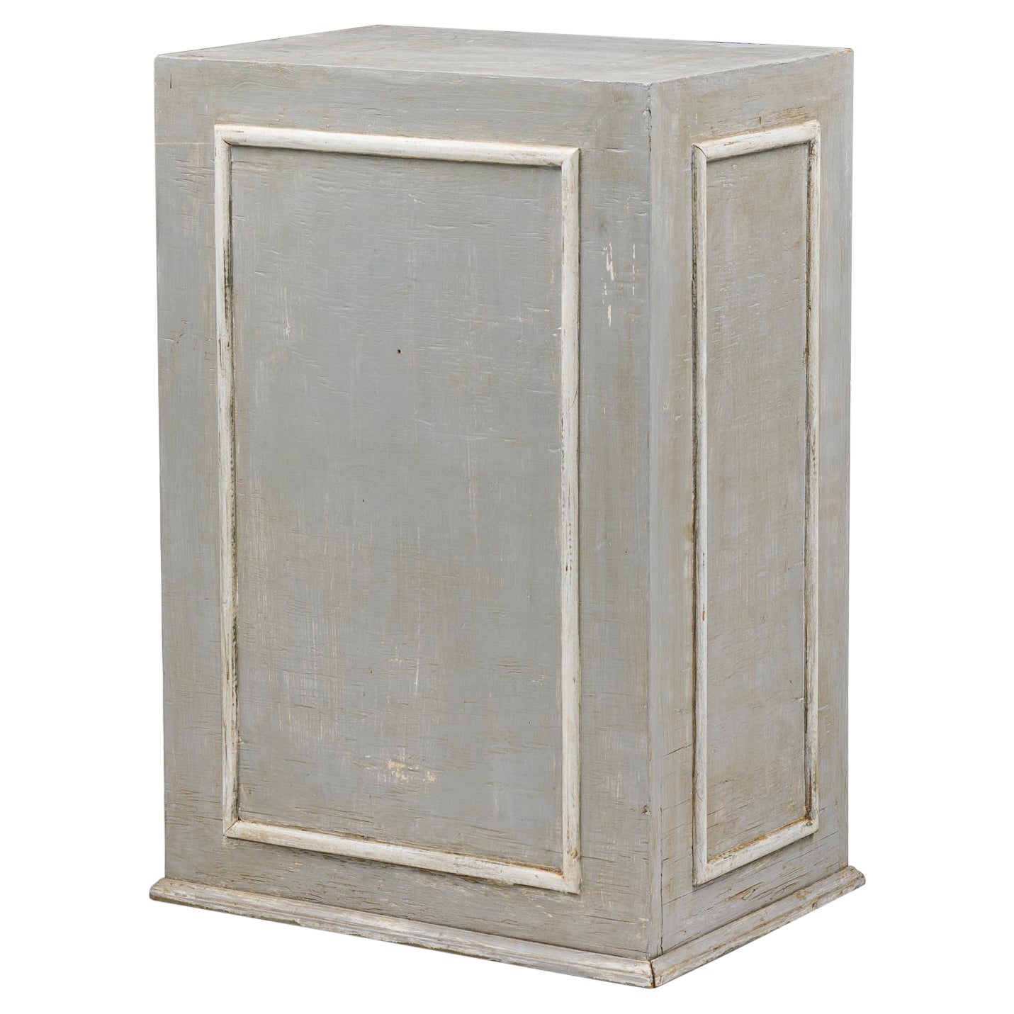 American Mid-Century Grey Painted Pedestal For Sale