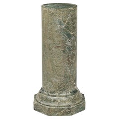 Italian Neo-classic style Verde Alpi Marble Column Pedestal