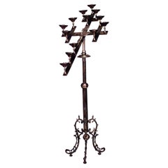 Antique Italian Renaissance Crucifix Torchiere