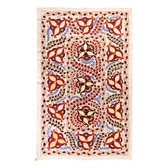 4.6x7.2 ft Colorful Bedspread. Needlework Tapestry. Silk Embroidery Wall Hanging