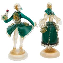 Vintage Pair of Murano Figurines