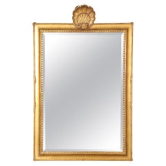 Friedman Brothers Decorative Arts Draper Era Style Gold Mirror Shell Motif