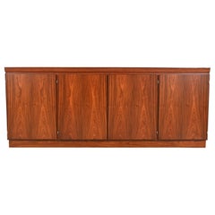 Skovby Danish Modern Rosewood Sideboard Credenza or Bar Cabinet, Refinished