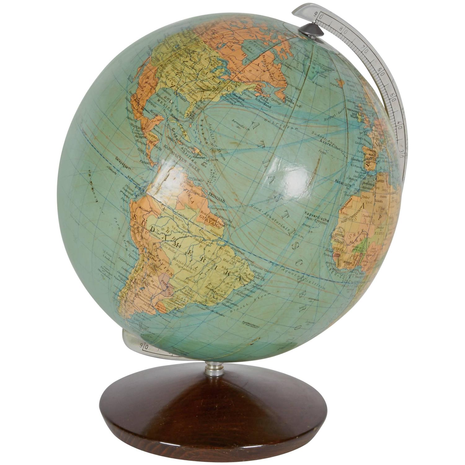 Vintage Globe on Stand For Sale at 1stdibs