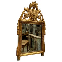 19. Jahrhundert Louis XVI Stil Französisch Giltwood Bridal Spiegel