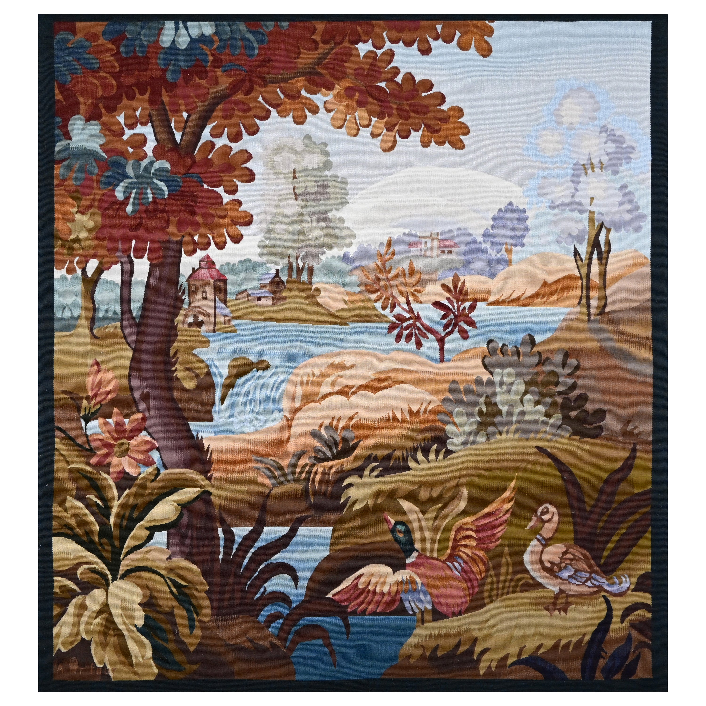 Verdure tapestry Manufacture Aubusson - 19th century - L1m15xH1m24 - No. 1426