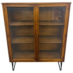 Mid-Century Modern Broyhill Sculptra Walnut Bookcase
