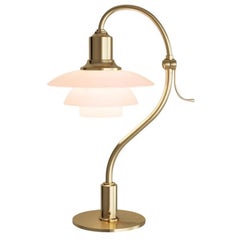 Lampe de bureau en verre 'PH 2/2 Question Mark' rose pâle pour Louis Poulsen