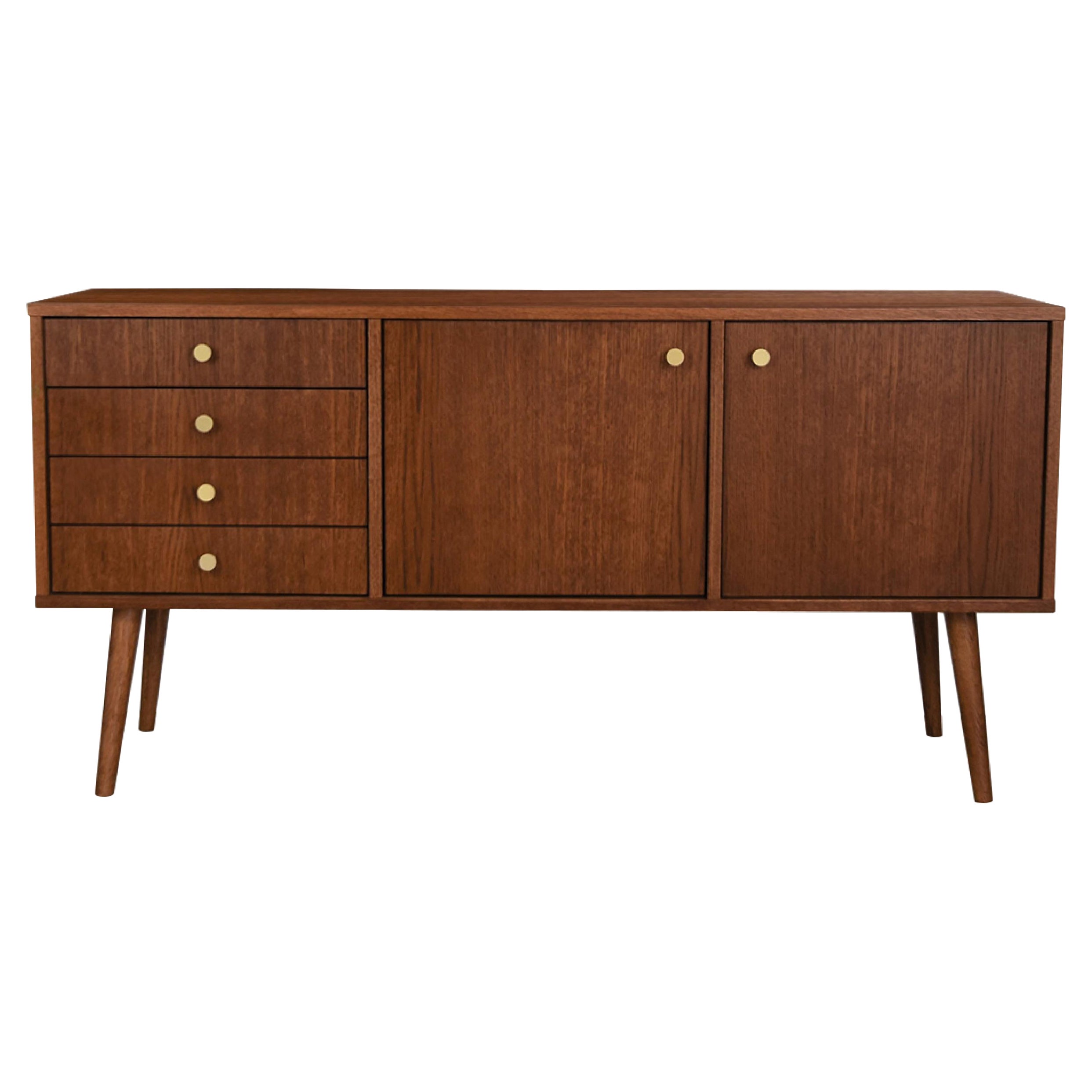 Classy Brown Medium Sideboard With Handles by Pastform