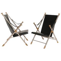 Pair of Classic Campaign Chairs, 1960s 7