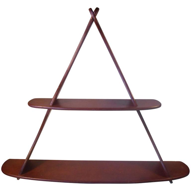 Organically Shaped 1950s Teak Shelf after Peder Moos 'Amager Shelves