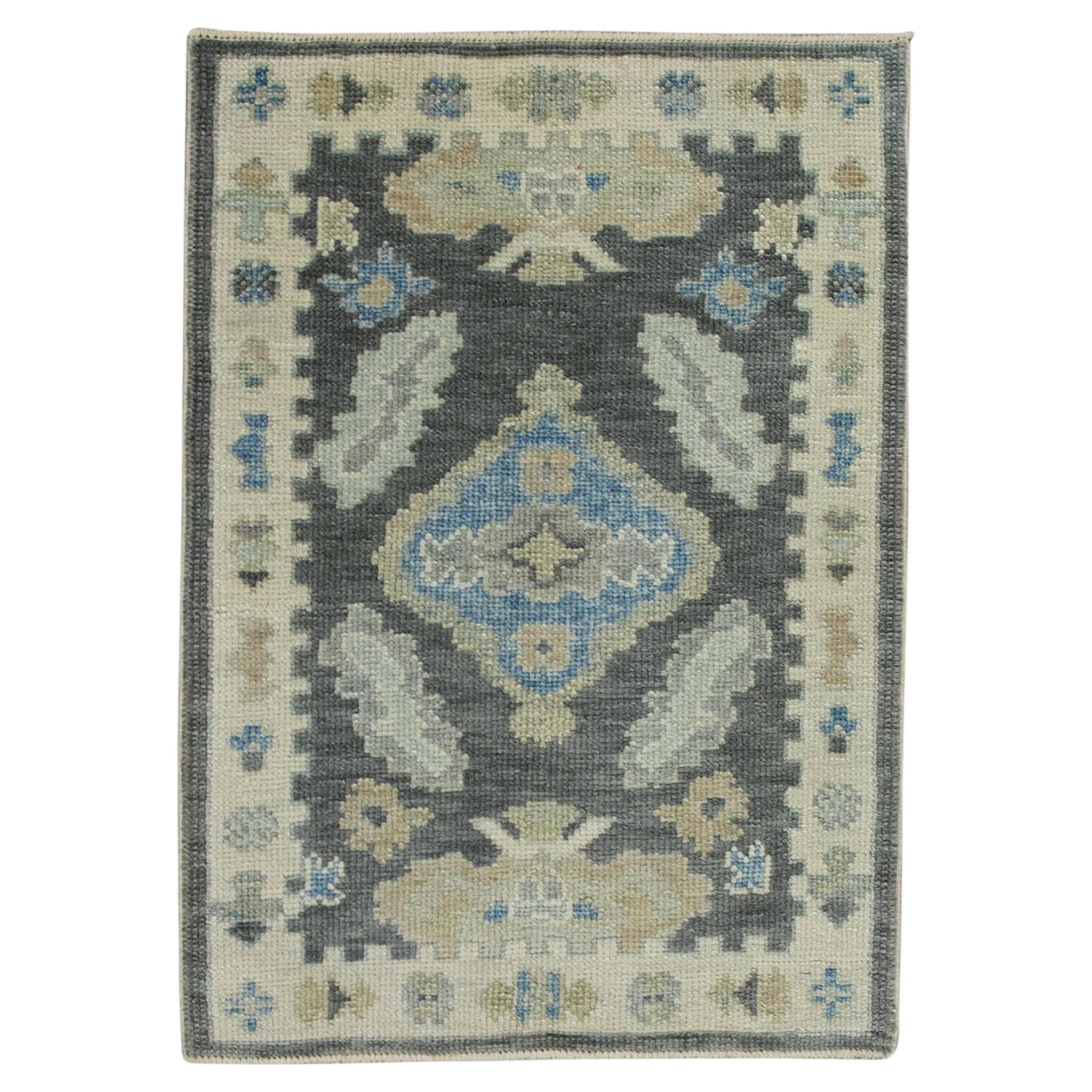 Turkish Oushak Rug Oriental Handmade 2'2" x 2'11"
