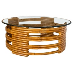 Late 20th Century Ralph Lauren Organic Modern Refinished Rattan Coffee Table