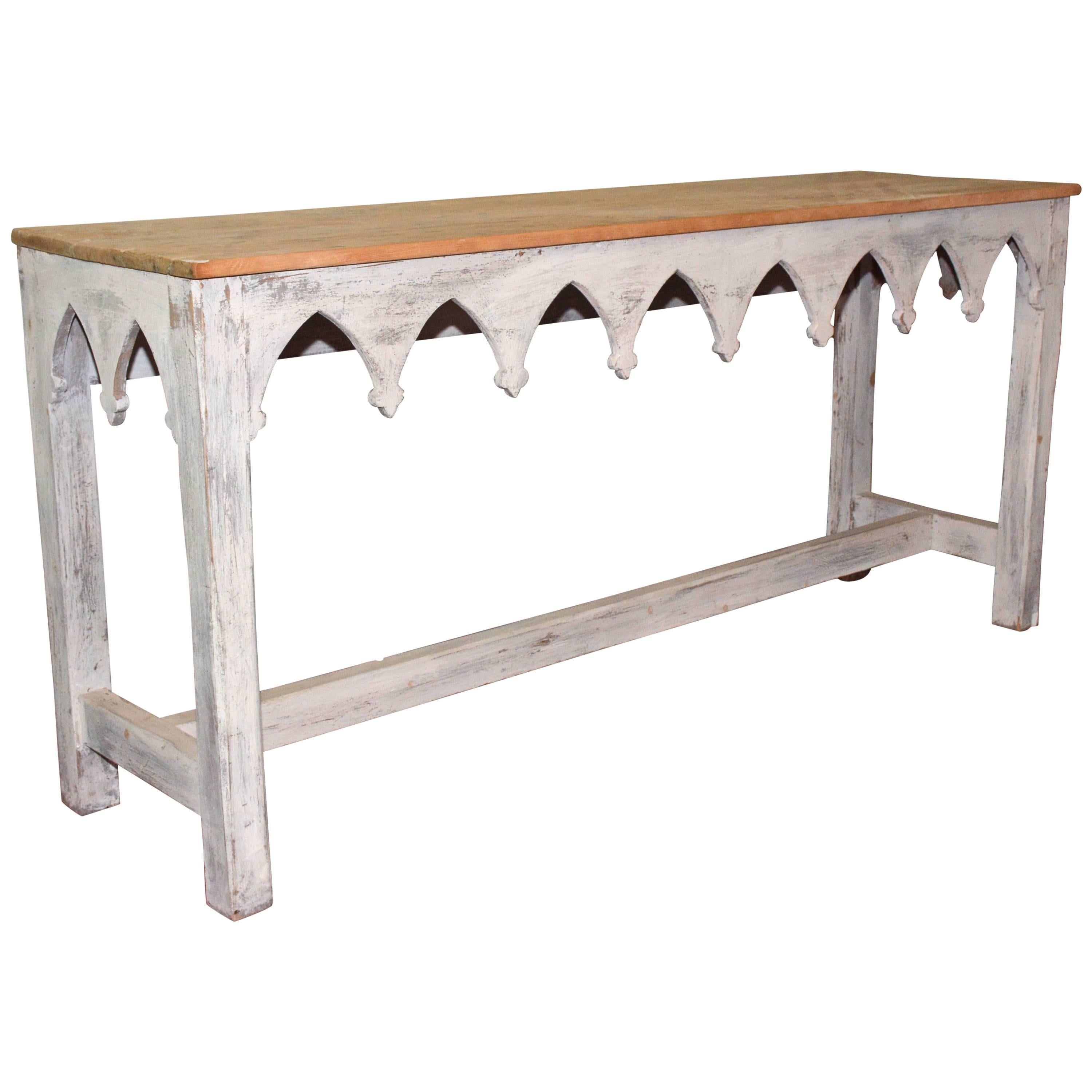 Rustic Regency-Style Console Table