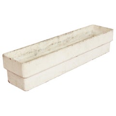 Willy Guhl Rectangle Planter White