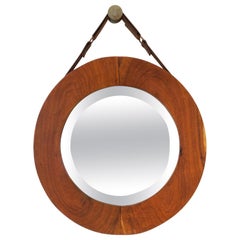 Montura Round Beveled Mirror with Piteado Belt