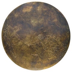 “Creation of Man” Etched Brass Coffee Table