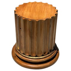 Pine Architectural Column Side Table