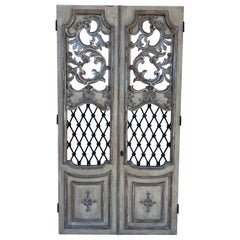 Architectural Antiqued Hand Carved  Italian Decorative Doors