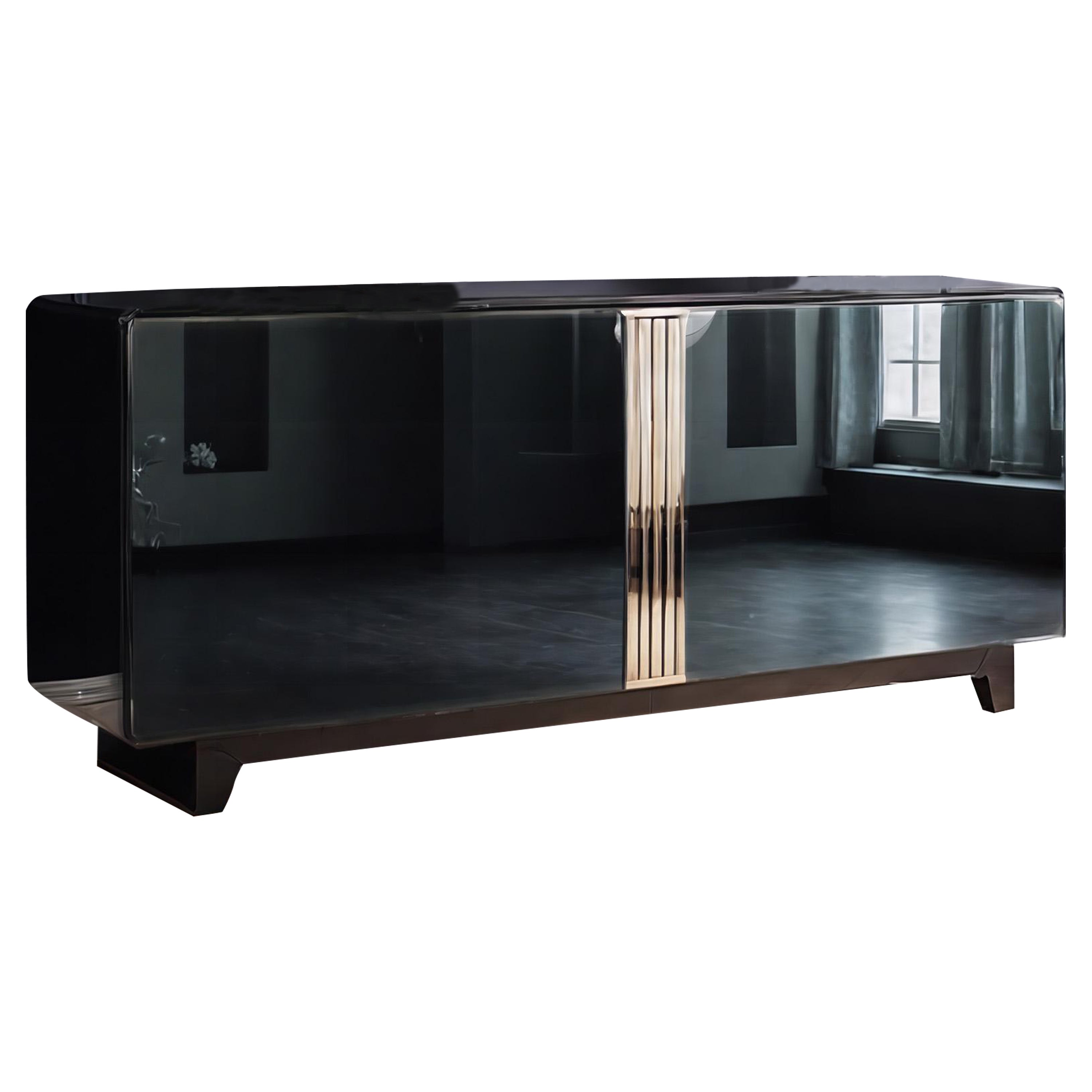 L'Elegance à l'état pur : Buffet Art déco avec finition piano brillante