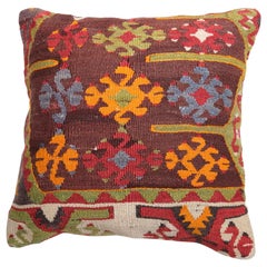 Vintage & Old Kilim Cushion Cover, Anatolian Yastik Turkish Modern Pillow 4246