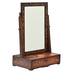 English 19th Century Marquetry Dressing Mirror