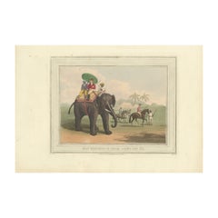 Foreign Field Sports: Hog Hunting In India Aquatint by Dubourg & Howitt, 1813