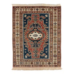 4.8x6 Ft Handmade Vintage Village Rug, 100% Wool, One of a Kind Turkish Carpet