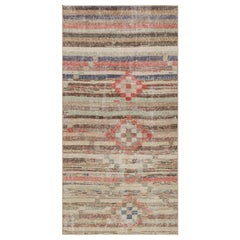 Vintage Zeki Müren Runner in Polychromatic Geometric Stripes, from Rug & Kilim