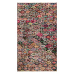 Vintage Zeki Müren Teppich mit bunten floralen und geometrischen Mustern von Rug & Kilim