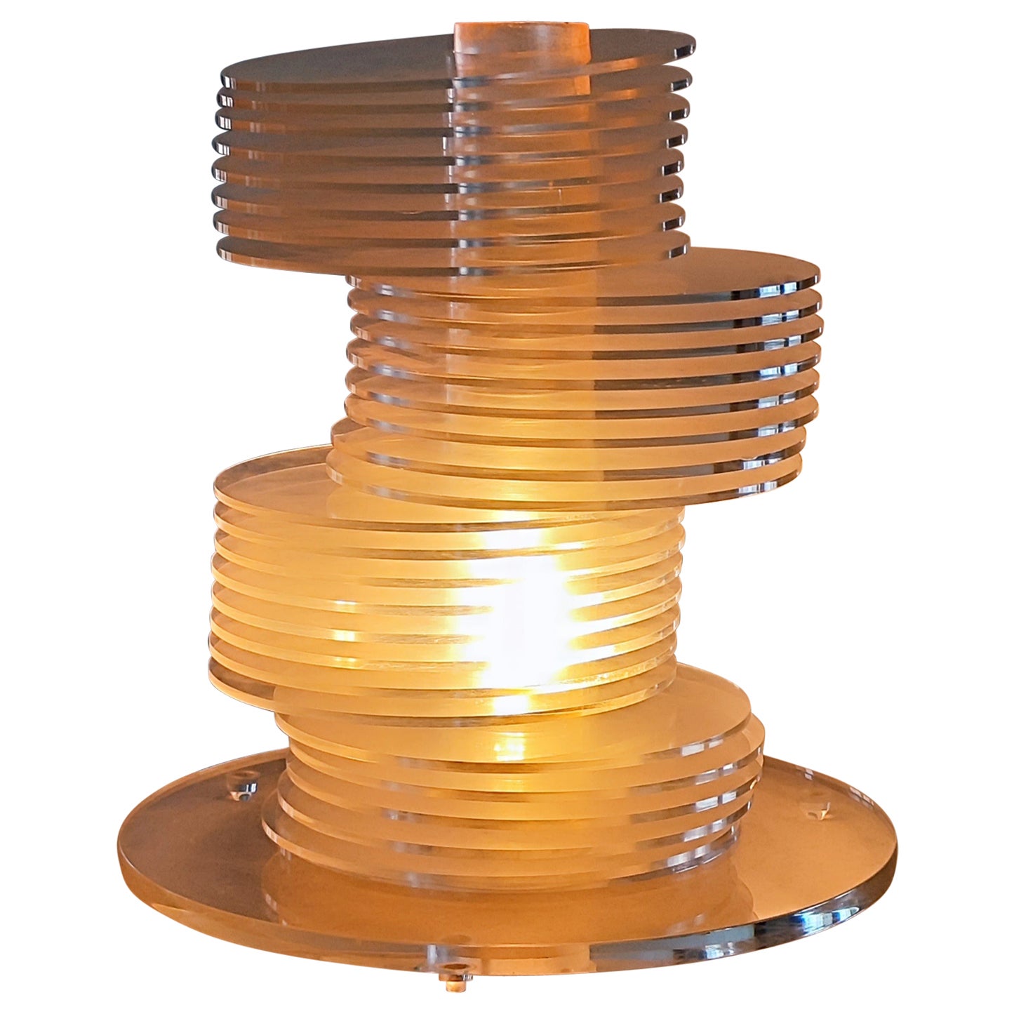 Lampe de table modulaire en altuglas Sandro Petti pour Maison Jansen - Italie - 1970