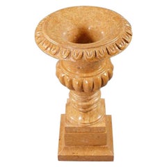20th Century Decorative Beige Marble Cratervase Classicism