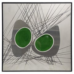 Abstract Enamel Etched Metal by Manfred Jung 1970's
