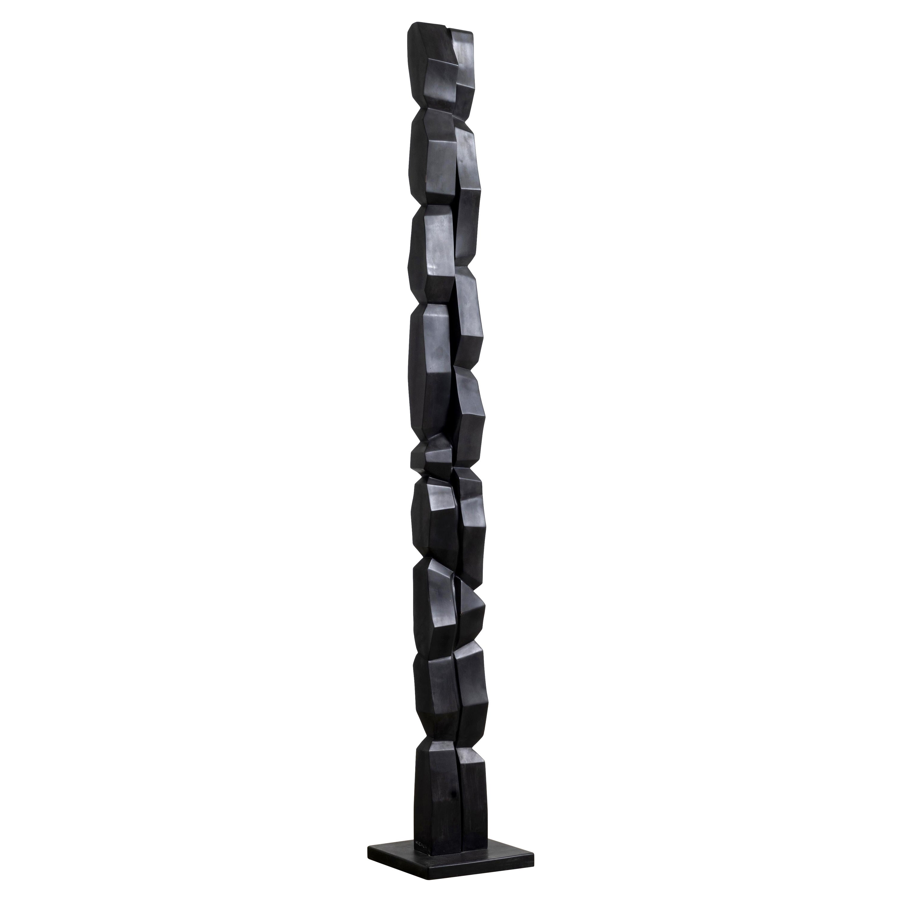 Contemporary Bronze Totem Sculpture by Bertrand Créac'h, France