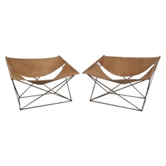 Set of 2 F-675 lounge chairs by Pierre Paulin for Artifort, Netherlands 1960s