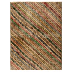 Tapis vintage Zeki Müren à motifs géométriques polychromes, de Rug & Kilim