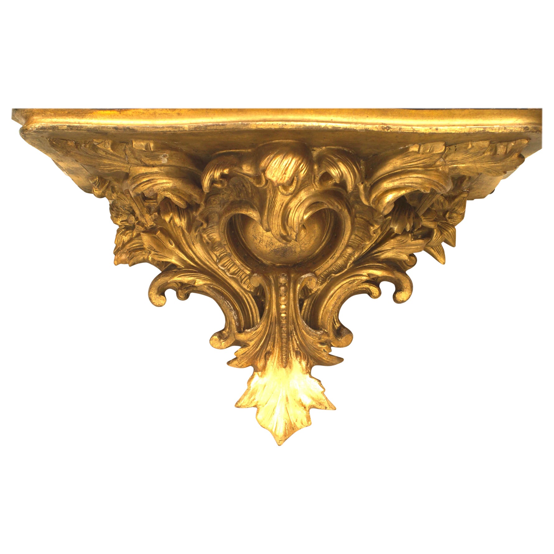 Italian Rococo Gilt Bracket Shelf