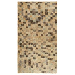 Tappeto vintage Zeki Müren con motivi cubisti policromatici, da Rug & Kilim